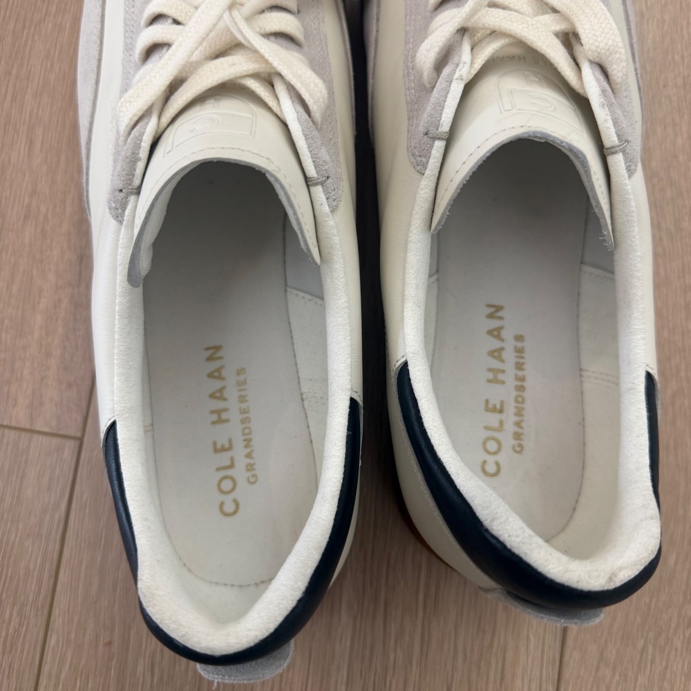 Cole Haan GrandSeries White Leather Suede Gum Sole Sneakers Low Top Shoes - Picture 11 of 11
